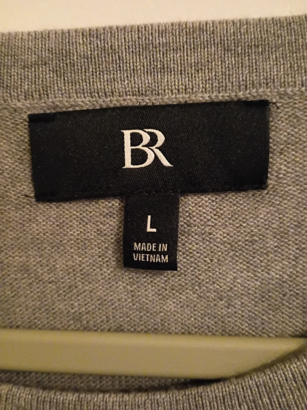 Banana Republic Men's Gray Crewneck Sweater 100% Laine Merino Wool Sz L‎